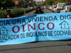 Miembros de la OINCO se movilizan contra las politicas de vivienda del gobierno